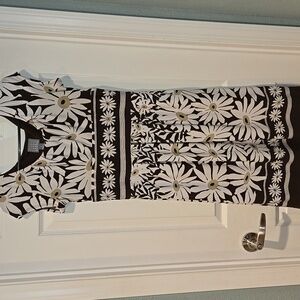 Rabbit Rabbit Floral Brown and White Dress Size 6